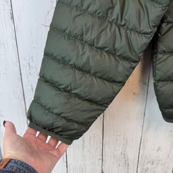 Scandinavian Explorer Olive Black Down Jacket Ultra Light Hooded Unisex Small - Picture 8 of 16